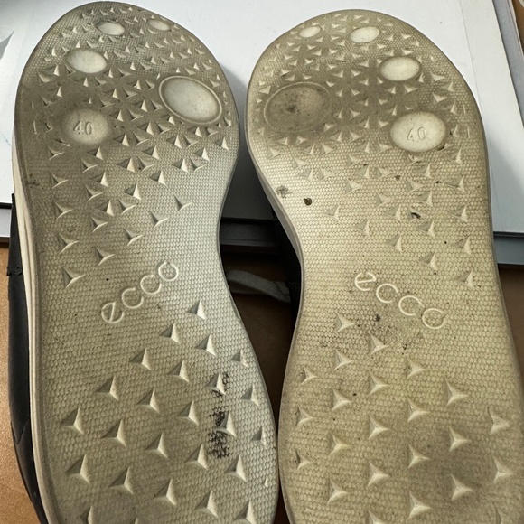 Ecco Leather Shoes – Black & White, Size 9 - Picture 7 of 7